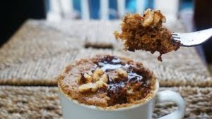 Walnut Eggless Mug Cake | 2 Minutes Microwave Mug Cake